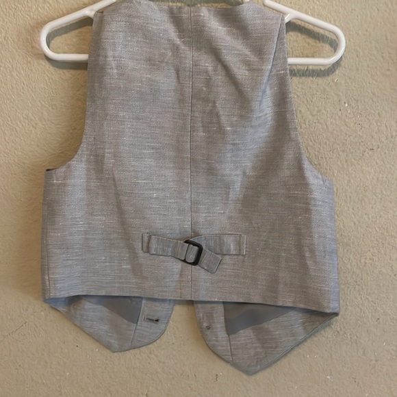 Janie and Jack: light gray linen Vest size 3 - Picture 3 of 3